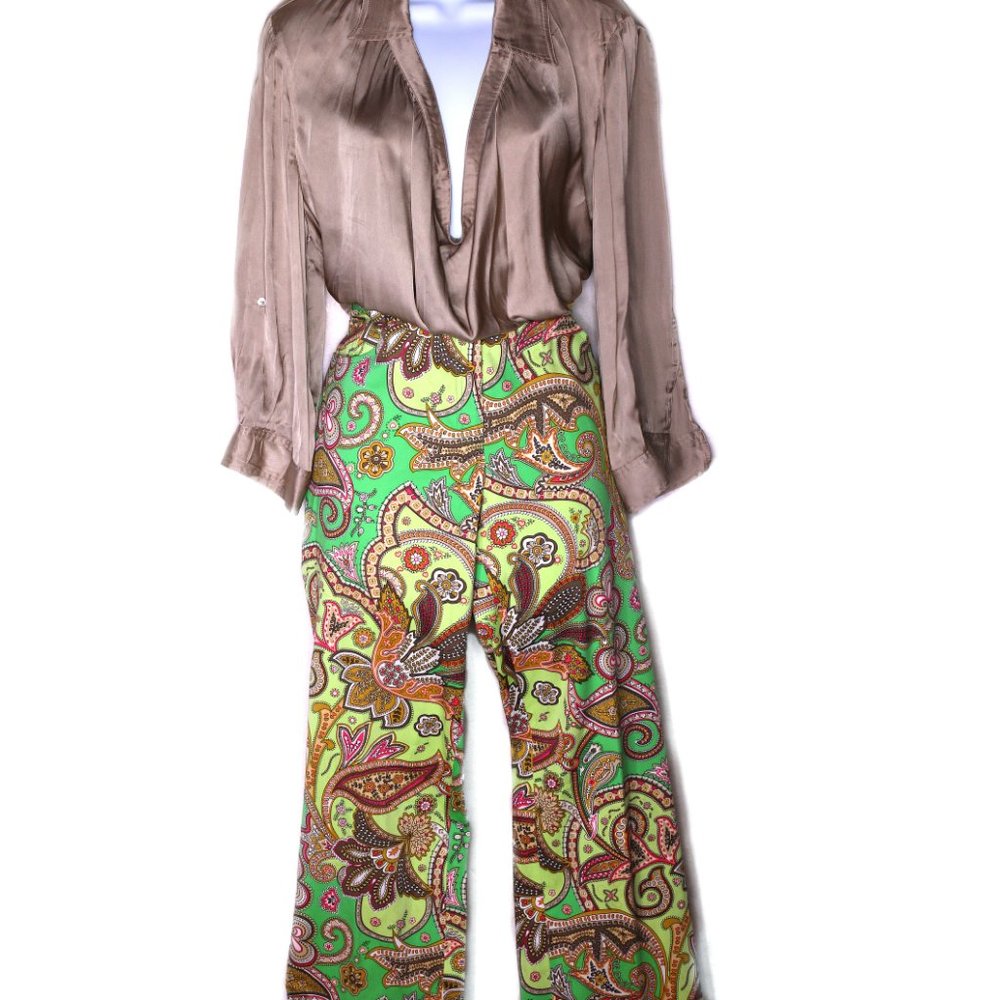 ETCETERA paisley pants size 8
